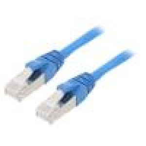 Patch cord ETHERLINE® Cat.6a,S/FTP 6a lanko Cu LSZH modrá