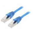 Patch cord ETHERLINE® Cat.6a,S/FTP 6a lanko Cu LSZH modrá