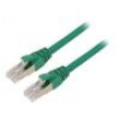 Patch cord ETHERLINE® Cat.6a,S/FTP 6a lanko Cu LSZH zelená