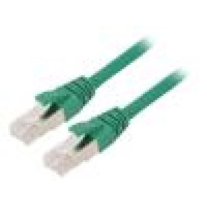 Patch cord ETHERLINE® Cat.6a,S/FTP 6a lanko Cu LSZH zelená