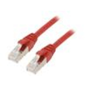 Patch cord ETHERLINE® Cat.6a,S/FTP 6a lanko Cu LSZH červená