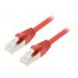 Patch cord ETHERLINE® Cat.6a,S/FTP 6a lanko Cu LSZH červená