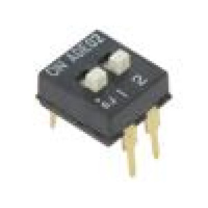 Přepínač: DIP-SWITCH pol: 2 SPST 0,1A/24VDC Podsv: není 50mΩ