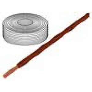 Vodič LifY licna Cu 1x4mm2 PVC hnědá 450/750V -15÷80°C