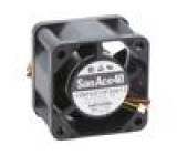 Ventilátor: DC axiální 12VDC 40x40x28mm 19,2m3/h 37dBA