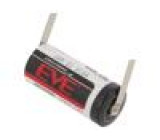 Baterie: lithiové 3,6V 14335,2/3AA pájecí očka Ø14,5x33,5mm