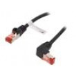 Patch cord S/FTP 6 lanko Cu LSZH černá 2m 28AWG -20÷65°C