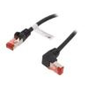 Patch cord S/FTP 6 lanko Cu LSZH černá 2m 28AWG -20÷65°C