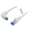 Patch cord S/FTP 6a lanko Cu LSZH bílá 0,25m 27AWG -20÷65°C