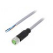 Připojovací kabel M8 PIN: 3 přímý 5m zástrčka 50VAC 4A IP67
