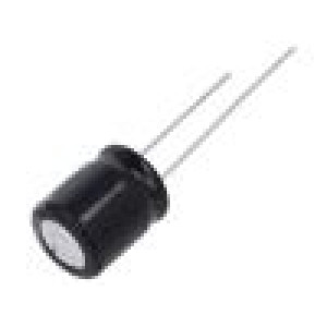 Kondenzátor: elektrolytický THT 220uF 50VDC Ø10x12,5mm ±20%