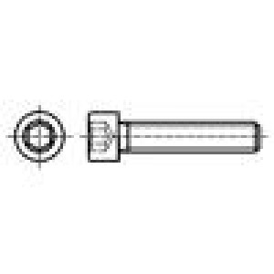 Šroub M2x10 Hlava: válcová imbus HEX 1,5mm DIN: 912