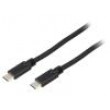 Kabel USB 3.2 USB C vidlice,z obou stran 0,5m černá 5Gbps