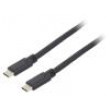 Kabel USB 3.2 z obou stran,USB C vidlice 1m černá 5Gbps 60W