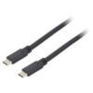 Kabel USB 3.2 USB C vidlice,z obou stran 1m černá 5Gbps 60W