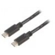 Kabel USB 3.1 USB C vidlice,z obou stran 2m černá 5Gbps 60W