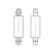Rozpěrka PCB polyamid 66 Dl: 2mm zacvaknutí/zacvaknutí