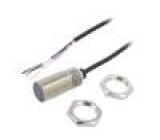Photoelectric sensor, M18 axial, metal body, red LED, diffus