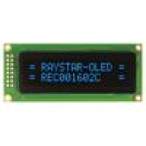 Zobrazovač: OLED alfanumerický 16x2 Rozm: 85x36x10mm modrá