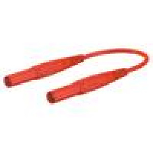 XMF-414-10022 Měřicí šňůra 19A banánek 4mm-banánek 4mm izolované Dél: 1m