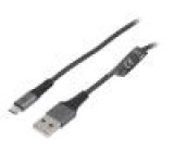 Kabel USB 2.0 USB A vidlice,USB B micro vidlice 1m 480Mbps