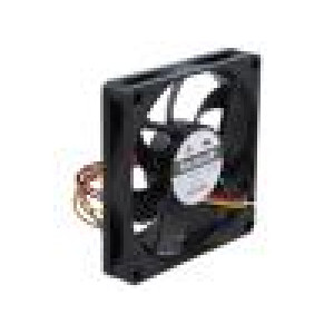 Ventilátor: DC axiální 12VDC 80x80x15mm 70,8m3/h 37dBA