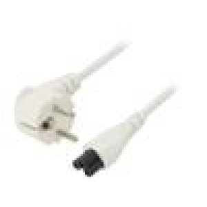 Kabel 3x0,75mm2 CEE 7/7 (E/F) úhlová vidlice,IEC C5 zásuvka