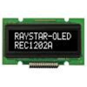 Zobrazovač: OLED alfanumerický 12x2 Rozm: 55,7x32x11mm bilá