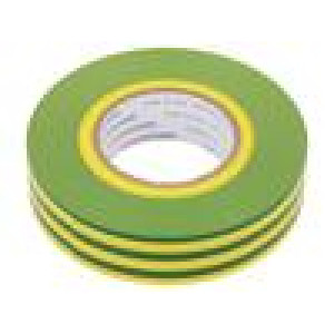 Páska: elektroizolační W: 19mm L: 20m Thk: 0,18mm žluto-zelená