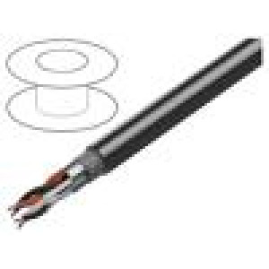 Vodič RS232,RS422 2x2x28AWG licna Cu PVC chromová 30m 30V