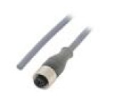 Kabel: pro snímače/automatizaci M12 PIN: 3 přímý 5m zástrčka