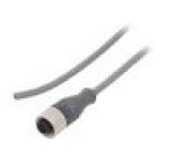 Připojovací kabel M12 PIN: 3 přímý 3m zástrčka 250VAC 3,1A