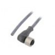 Připojovací kabel M12 PIN: 3 úhlový 5m zástrčka 250VAC 2,7A