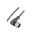Kabel: pro snímače/automatizaci M12 PIN: 3 úhlový 5m zástrčka