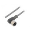 Kabel: pro snímače/automatizaci M12 PIN: 3 úhlový 5m zástrčka