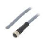 Připojovací kabel M8 PIN: 4 přímý 5m zástrčka -25÷80°C IP67
