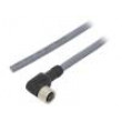 Připojovací kabel M8 PIN: 3 úhlový 3m zástrčka -25÷80°C IP67