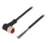 Připojovací kabel M12 PIN: 4 úhlový 2m zástrčka 250VAC 4A