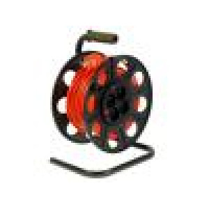 Prodlužovací síťový kabel bubnový Zásuvky: 4 PVC oranžová