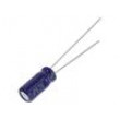 Kondenzátor: elektrolytický THT 10uF 63VDC Ø5x11mm Rozteč: 2mm