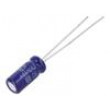Kondenzátor: elektrolytický bipolární THT 2,2uF 50VDC Ø5x11mm