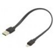 Kabel USB 2.0 vidlice Apple Lightning,USB A vidlice 0,25m