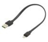 Kabel USB 2.0,plochý vidlice Apple Lightning,USB A vidlice