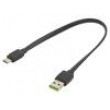 Kabel USB 2.0 USB A vidlice,USB C vidlice 0,25m černá