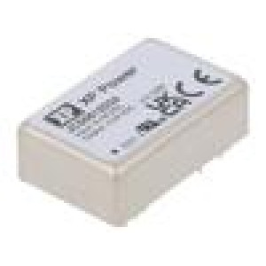 JCD0612D24 Měnič: DC/DC 6W Uvst: 9÷18V Uvýst: 24VDC Uvýst2: -24VDC 18g