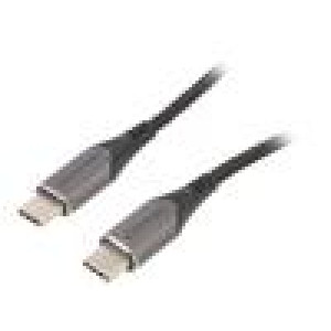 Kabel USB 2.0 USB C vidlice,z obou stran 1,5m černá 480Mbps