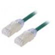 Patch cord F/UTP,TX6A-28™ 6a drát Cu LSZH zelená 0,5m 28AWG