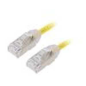 Patch cord F/UTP,TX6A-28™ 6a drát Cu LSZH žlutá 0,5m 28AWG