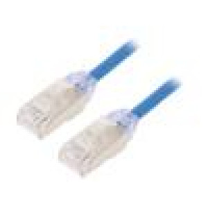 Patch cord F/UTP,TX6A-28™ 6a drát Cu LSZH modrá 1m 28AWG