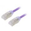 Patch cord F/UTP,TX6A-28™ 6a drát Cu LSZH fialová 1m 28AWG